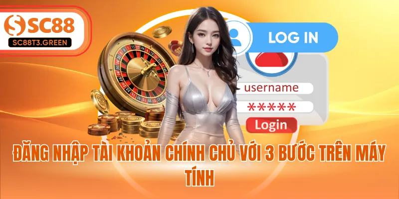 Đăng nhập tài khoản chính chủ với 3 bước trên máy tính